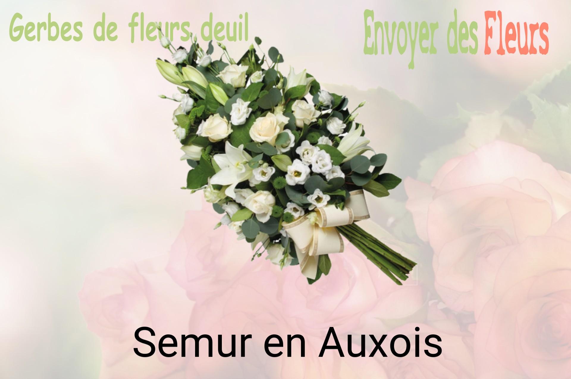 Gerbe de fleurs de deuil livrée à Semur-en-Auxois